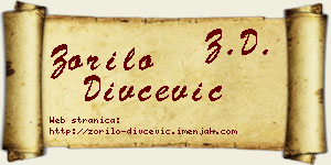 Zorilo Divčević vizit kartica